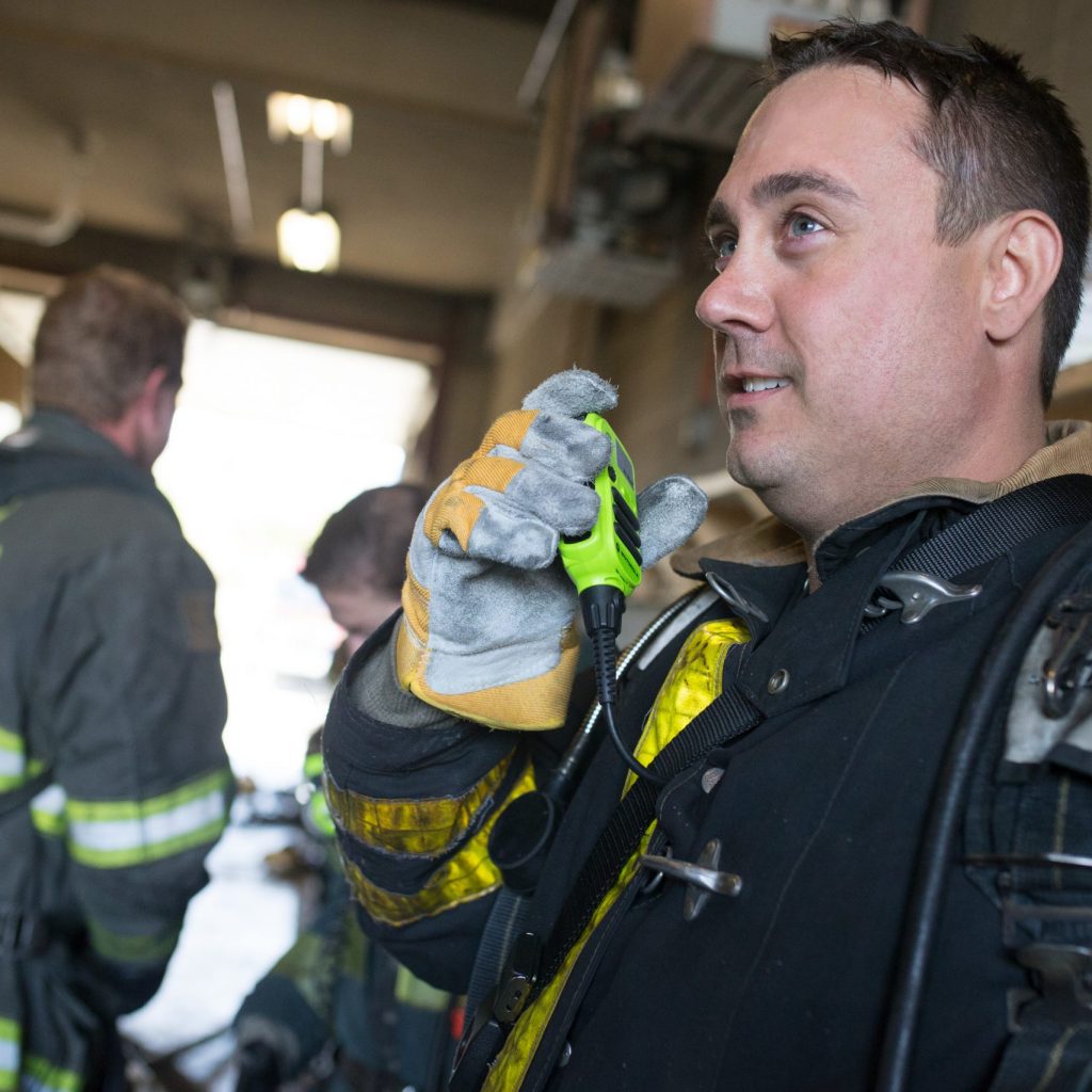 first responder, two-way radio, Motorola, shoulder mic, lapel mic